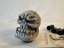 Skull Shift Knob Custom Premium Shifter Handle Compatible With Most- White