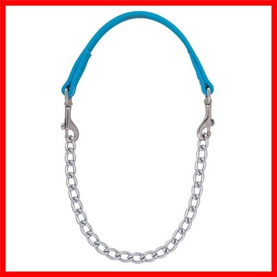 Brahma Webb Goat Collar with Nickel Plated Chain & Hurricane Blue Cotton