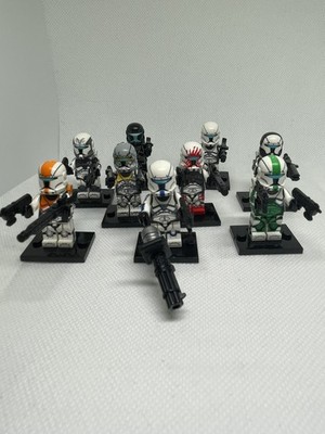 CUSTOM Star Wars Clone Commandos Lot of 9 Minifigures + Accessories MOC RD