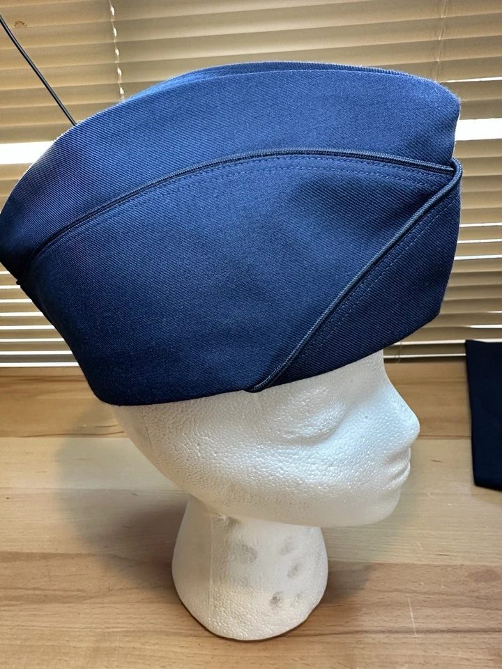 ВВС США синий мужчин гарнизон зачислен полета крышка размер 7 1/8 DLA - Изображение 2 из 4