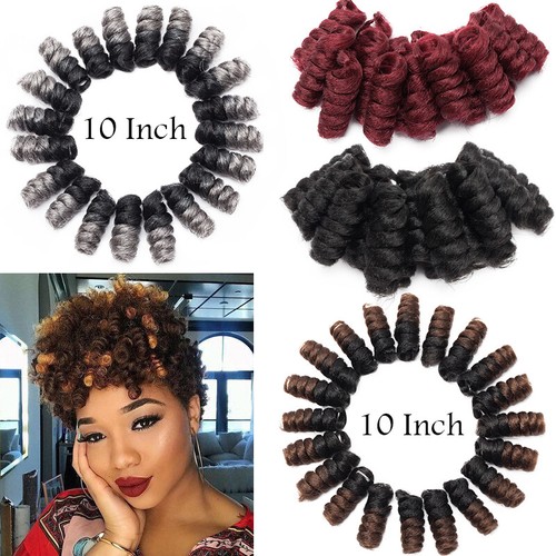 Natural Braids Jamaican Bounce Curly Short Spring Twist Loops Crochet Hair LC - Picture 10 of 19