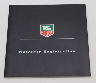TAG HEUER WARRANTY REGISTRATION BOOKLET SMALL