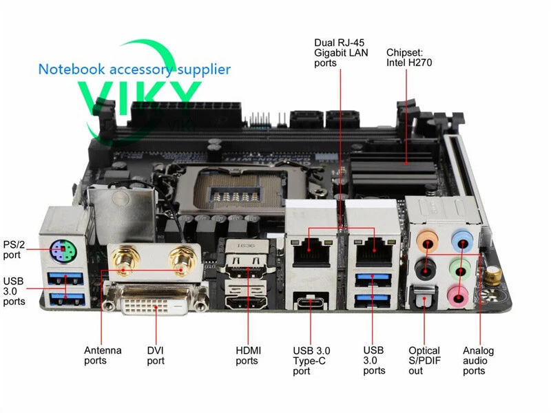 New For GIGABYTE GA-H270N-WIFI Intel H270 LGA 1151 Intel Mini ITX Motherboards - Image 3 of 4