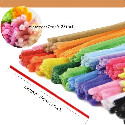 230PCS Upgraded 20 Colors Pipe Cleaners Craft Chenille Stems DIY Art Supplies - Picture 4 of 7