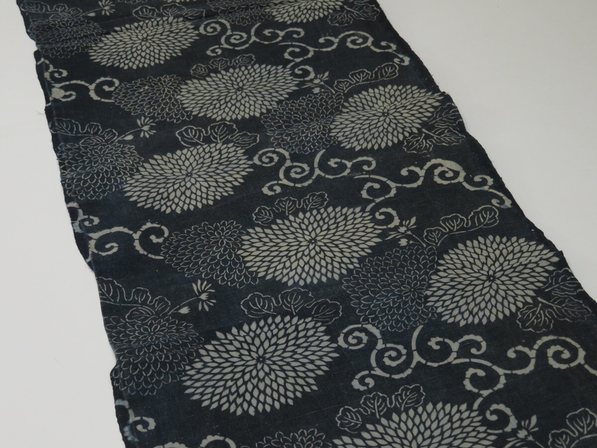 kiyohachi　　Size M 4M18z100 Vintage Japanese Kimono Cotton Momen Boro Fabric Indigo