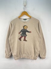 Vintage 80s Polo Ralph Lauren Bear Crewneck Sweatshirt Beige Sweater OG Women M