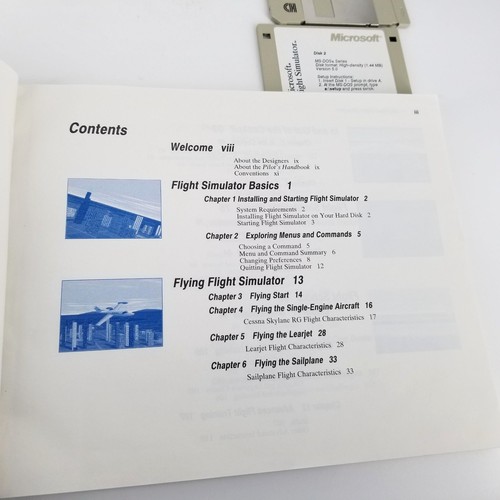 Microsoft Flight Simulator 5.0 PC Hard Disc Handbook Airplane School Computer - Picture 8 of 12