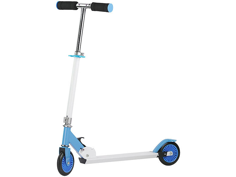 Trottinette pliable enfant CR-80.kid en bleu pour trajets école