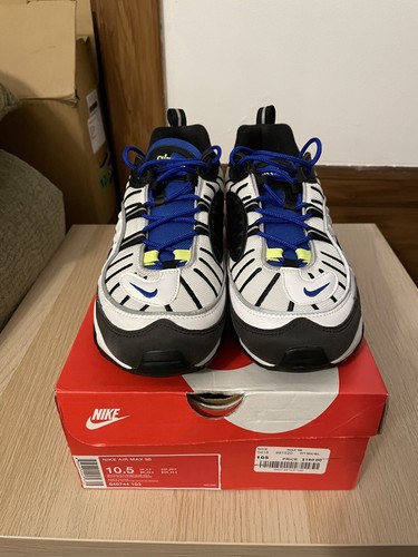 Nike Air Max 98 White Black Racer Blue 