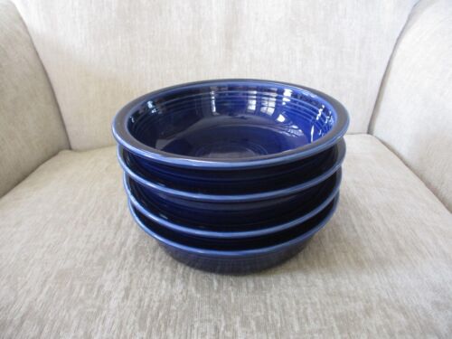 Fiestaware HLC Cereal/Soup Bowls 7” Cobalt Blue, Set Of 4