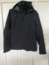 Nau Womens Rain Jacket - Small - Black - Hooded - Zip And Buttons