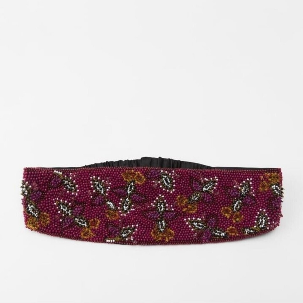 ZARA BEADED SASH BELT SIZE 30 | eBay display picture 1