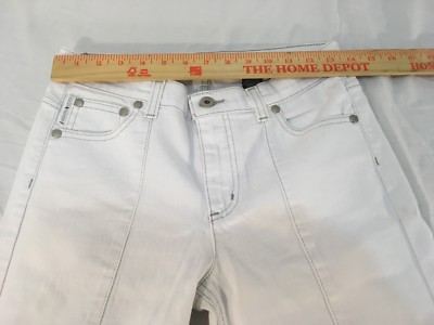 Womens DKNY Jeans East Village White Cotton Polyester 4 Stretch Jeans