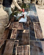 Schwarz Achat Versteinertes