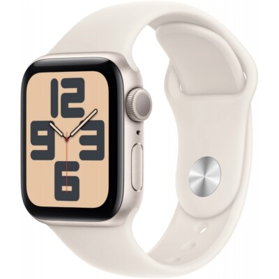 Apple Watch SE 2022 Sportarmband 40 mm Aluminium GPS polarstern/polarstern 5 ATM