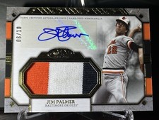 2024 Jim Palmer Topps Tier 1 Jumbo Patch Relics Auto #AT1JR-JP 6/10