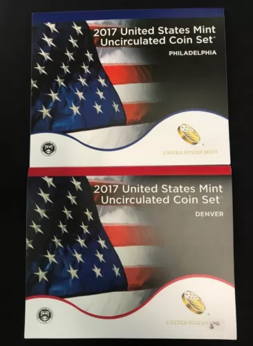 2017 Mint Set. Complete 20 coin set includes 10 each D and P Mints.