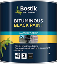 Bostik Bituminous Black Paint Waterproofing 1L