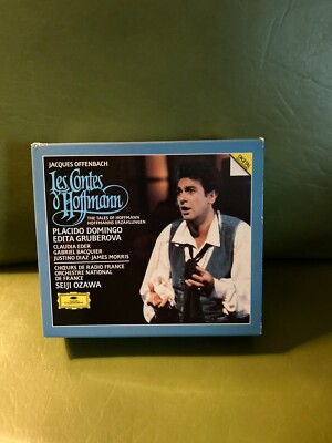 Offenbach LES CONTES D'HOFFMANN Ozawa Domingo Gruberova [DG 2 CD Set] CDs are NM