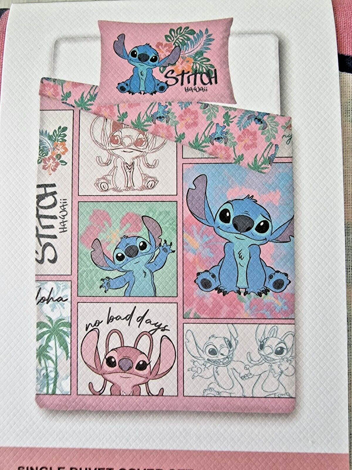PRIMARK DISNEY LILO STITCH SINGLE DUVET COVER