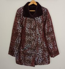Vintage Retro 90s 80s Bold Bright Crazy Festival Leopard Print Pea Coat Jacket