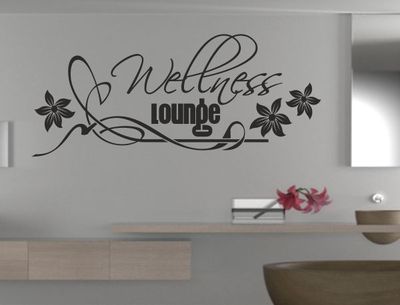 Wandaufkleber Wandtattoo Aufkleber Bad Dusche WC Wellness Lounge Blüte Blume 14