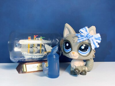 Littlest Pet Shop #1953 Persian Wolf Cat LPS Authentic