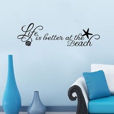 Bathroom Wall Stickers, Nautical Wall Decals, Easy to Apply , Wall Decor Vin...