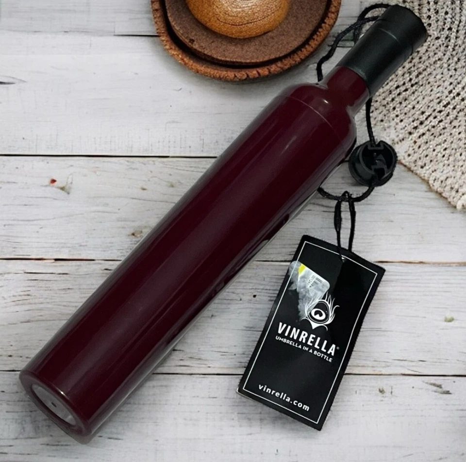 Paraguas botella de vino Vinrella, licores brumosos, reserva seca Foto 3 de 3