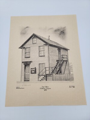 Post Office Hillsboro Virginia Mesko 1989 Art Print