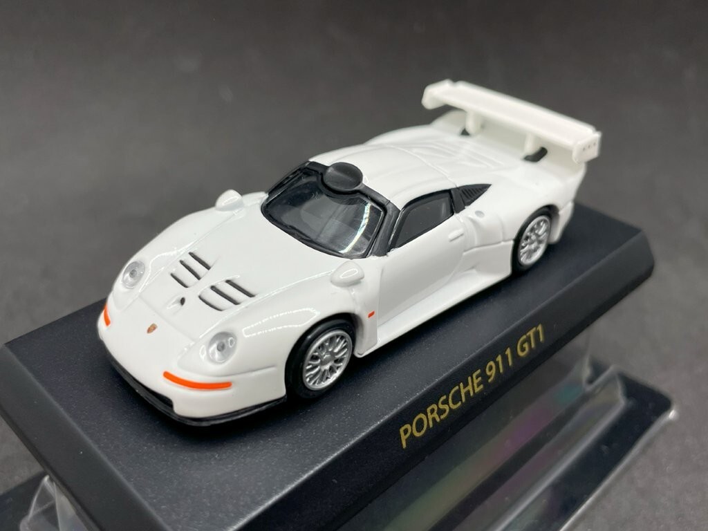 Kyosho 1/64 Porsche collection 911 GT1 white diecast model