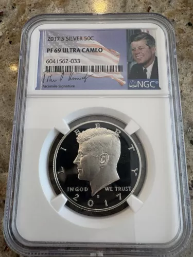 2017S Silver Kennedy Half Dollar💎💎NGC PF 69 UCAM💎Holder In New Condition 💎💎