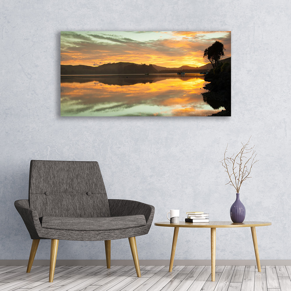 Tableau verre acrylique Tulup 120x60 pour agrandir une pièce sombre paysage eau