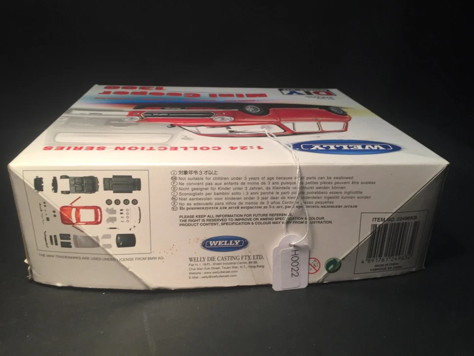 Z0022 Welly Yellow Mini Cooper 1300 1:24 Collector used DIY Model Kit - image 2 of 3