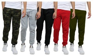 Mens Fleece Track Jogger Pants Sweatpants Running Active Sports Lounge Gym NEW - Click1Get2 Offers