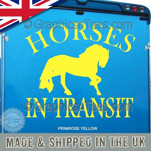 Horse Box Stickers Horses In Transit Trailer Vinyl Graphic Decals - Picture 3 of 10