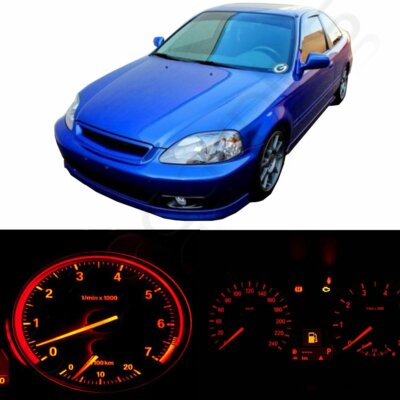 Red LED Gauge Cluster Light Kit For 1996-2000 Honda Civic AT – Dimmable Plug & Play