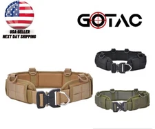 Tactical war battle belt rigger molle padded heavy duty inner belt with metal