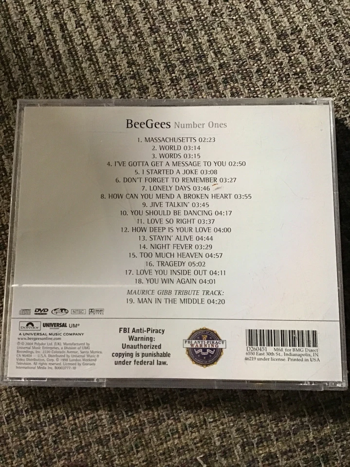 BEE GEES NUMBER ONES 2004 CD/DVD BRAND NEW POLYDOR PRINT 19TRX - Image 2 of 4