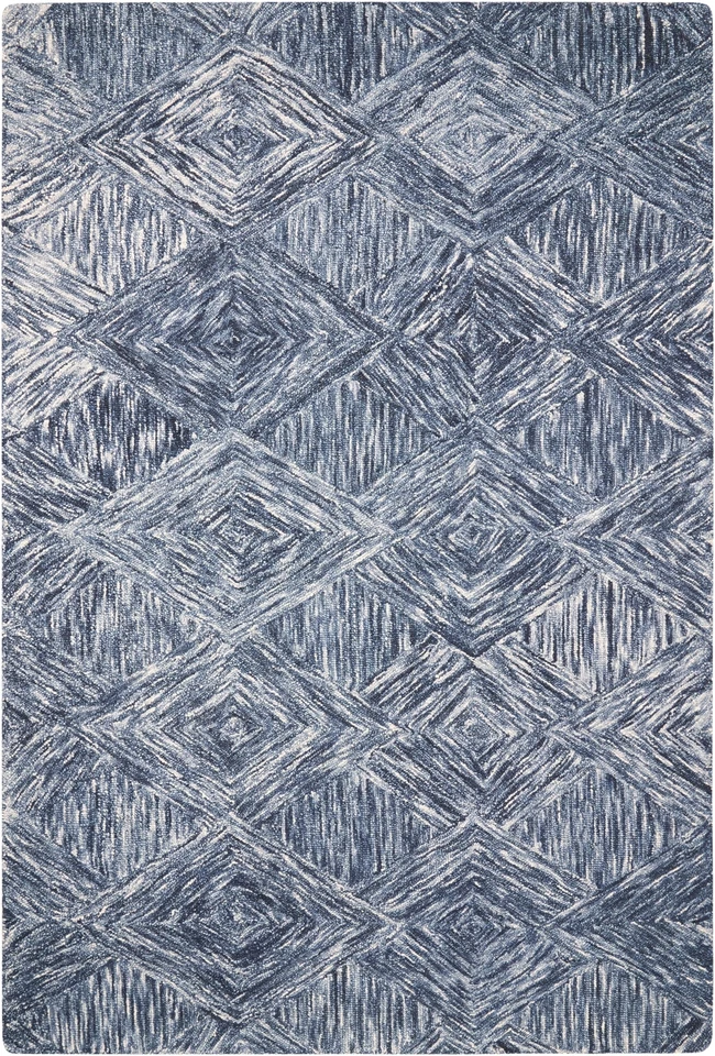 Alfombra Nourison Linked Bohemian Denim 5' x 7'6", Fácil Limpieza, No Foto 2 de 4