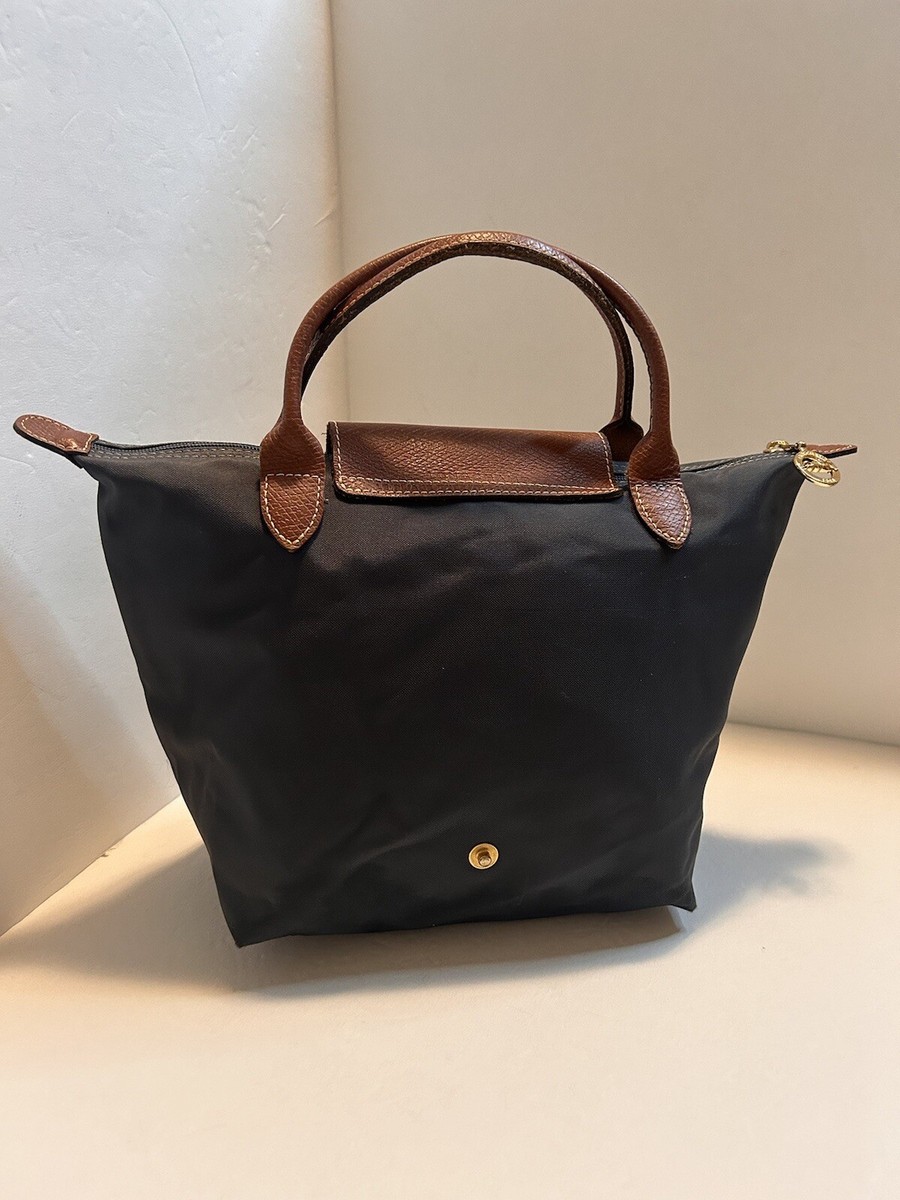 Petit sac à main Longchamp Le Pliage original gris foncé excellent