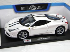 FERRARI 458  SPACIALE METALLIC WHITE 1:18 NEW IN BOX.