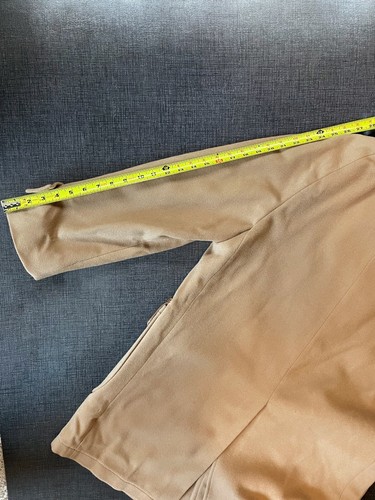 Vintage ZERO KING 100% Wool Tan Peacoat Size 42 - Picture 8 of 10