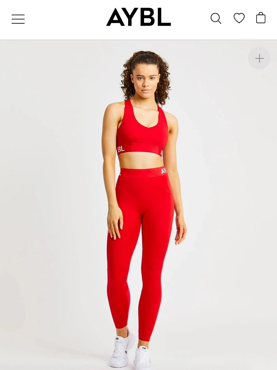 Aybl Training Leggings. Red. XS Matching Bra And Leggings NWOT