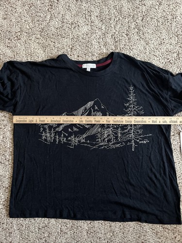 P.J. Salvage Black Mountain Embroidered Lounge Shirt Cozy Women's size XL NWT - Picture 5 of 7