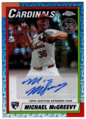 Michael McGreevy RC 2025 Topps Chrome Autograph Rookie 62 Michael McGreevy RC 2025 Topps Chrome Autograph Rookie 62
