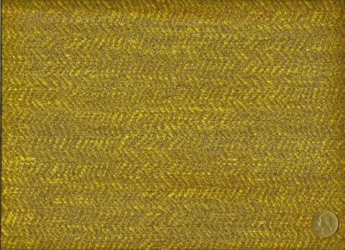 Envoy Citrus Gold Gray Mini Chevron Stripe Teri Figliuzzi Upholstery fabric - Picture 1 of 1