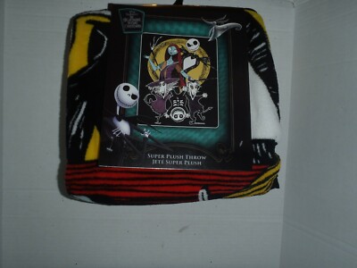 The Nightmare Before Christmas Jack Disney Plush Blanket 48 X 60