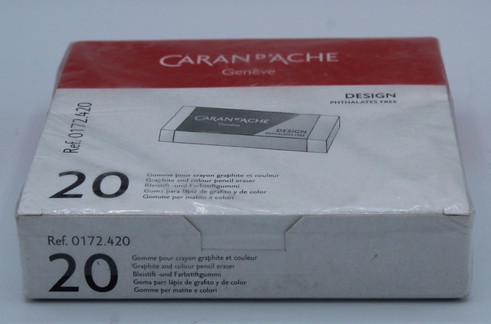 20 Pack Caran d'Ache Design Erasers Graphite & Color Pencil  0172.420 New/Sealed