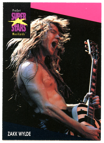 ZAKK WYLDE  ProSet SuperStars MusiCards  1991  USA  1st Ed.  CARD  35Yrs! # 245 - Afbeelding 1 van 2